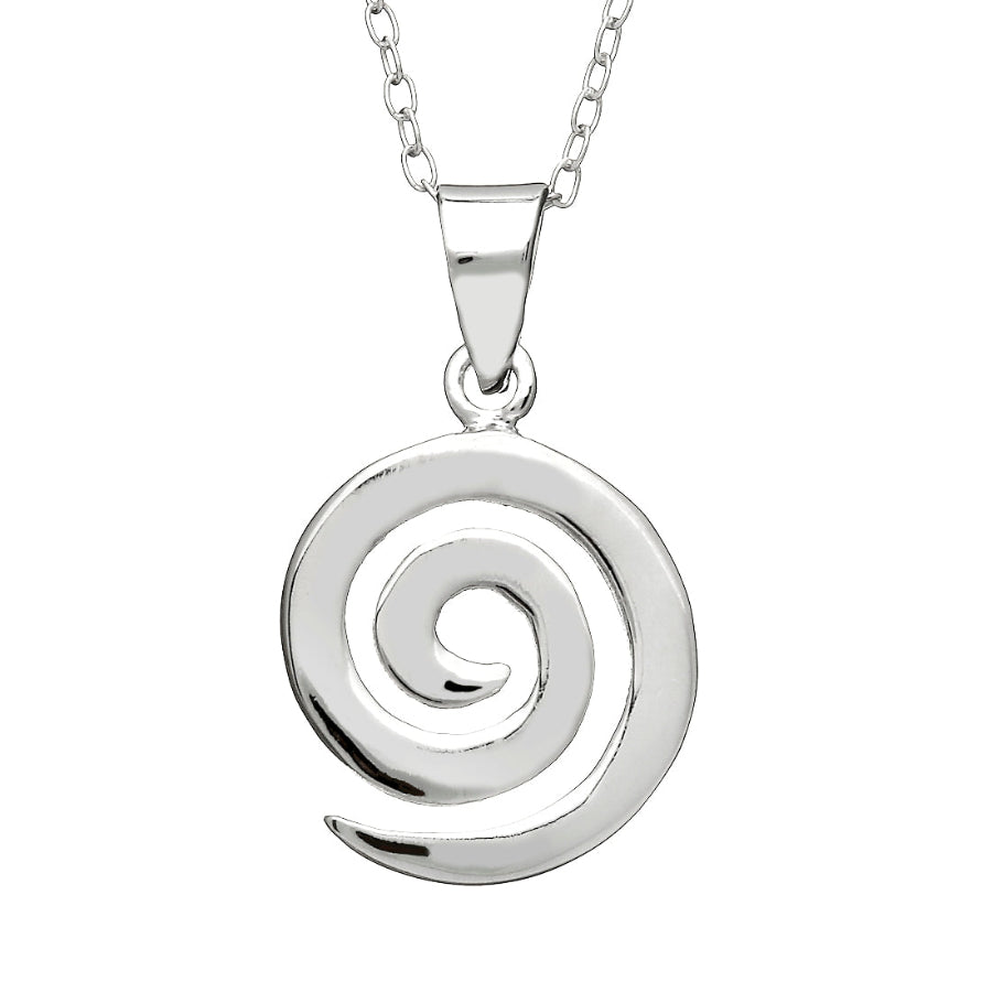 Sterling Silver Large Spiral Pendant