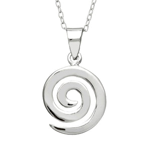 Sterling Silver Large Spiral Pendant