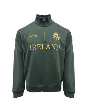 Ireland Gold Shamrock 1/4 Zip Sweatshirt
