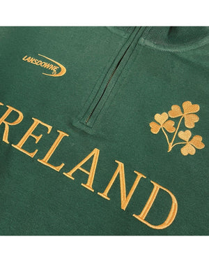 Ireland Gold Shamrock 1/4 Zip Sweatshirt