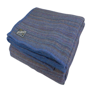Killarney Blanket Queen  90" x 100" - Navy Stripe