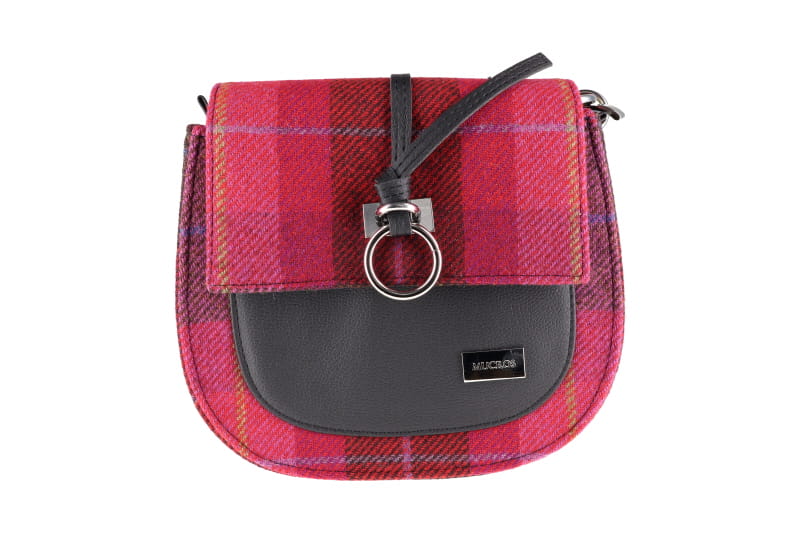 Grace Tweed Purse - Fuchsia Plaid
