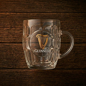 Guinness Gold Harp Dimple Glass Mug – 20 oz Tankard