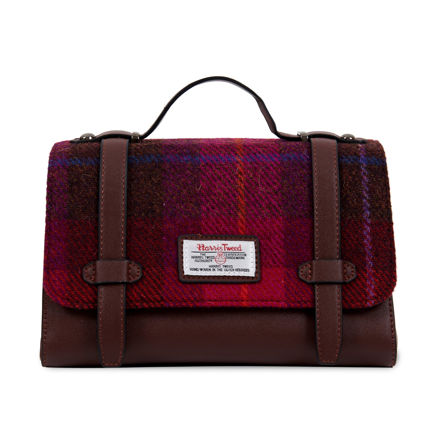 The Orkney Satchel - Fuchsia Tartan