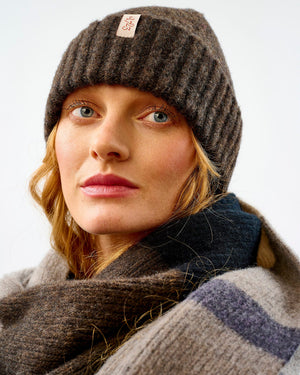 Avoca Rona Brushed Lambswool Hat - Cocoa