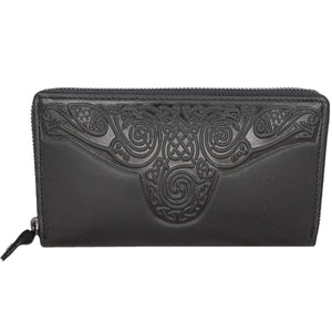 Roisin Celtic Leather Wallet - Black
