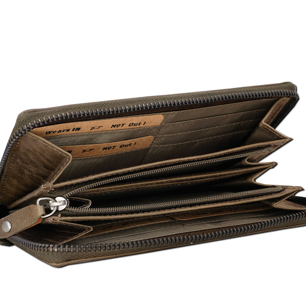Roisin Celtic Leather Wallet - Green