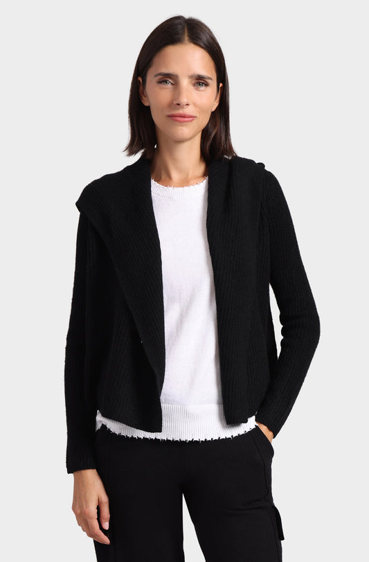 Cashmere 5GG Shaker Hooded Flyaway Cardigan