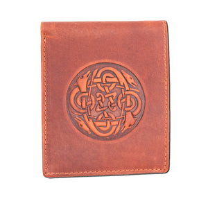 Cuchulainn Hand Stamped Leather Wallet - Tan