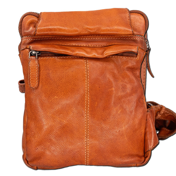 Celtic Sling Leather Bag - Tan