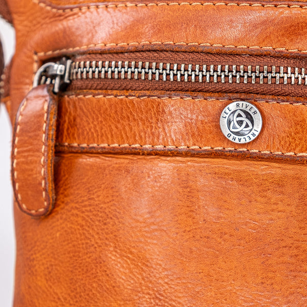 Celtic Sling Leather Bag - Tan