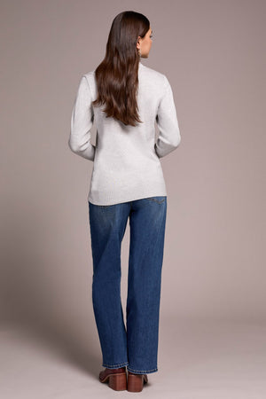Lightweight Turtle Neck Sweater - Grey Mix