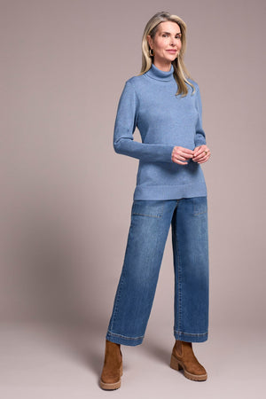 Lightweight Turtle Neck Sweater - H. Slate