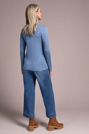 Lightweight Turtle Neck Sweater - H. Slate