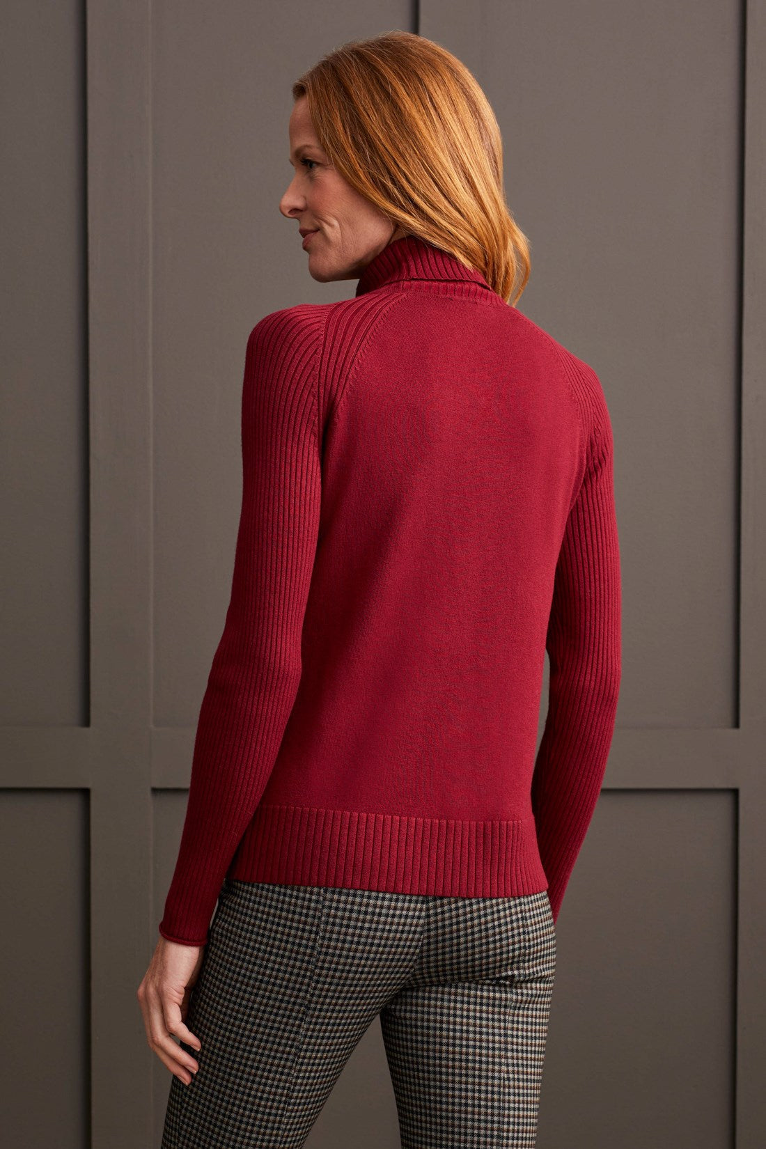 Long Sleeve TurtleNeck Sweater - Bordeaux