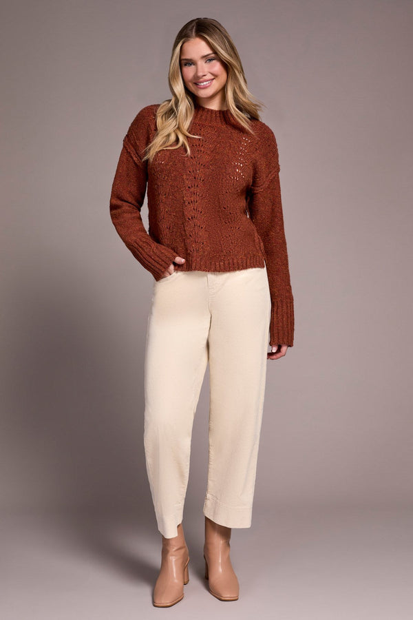 Multi Speckle Crew Neck Sweater - M. Ginger Spice