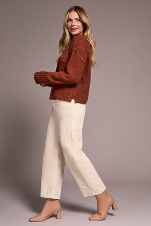 Multi Speckle Crew Neck Sweater - M. Ginger Spice