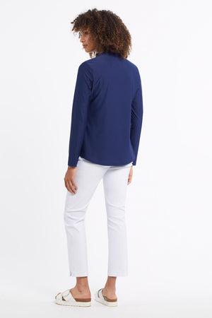 Long Sleeve Zip Up Mock Neck UPF 50+ Protection Top