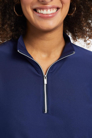 Long Sleeve Zip Up Mock Neck UPF 50+ Protection Top
