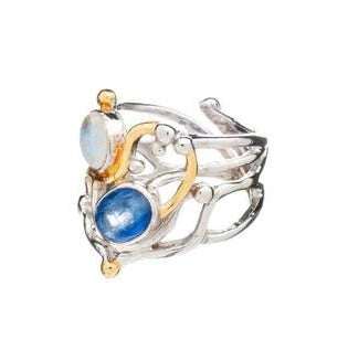 Seaweed Ring - Moonstone & Opal