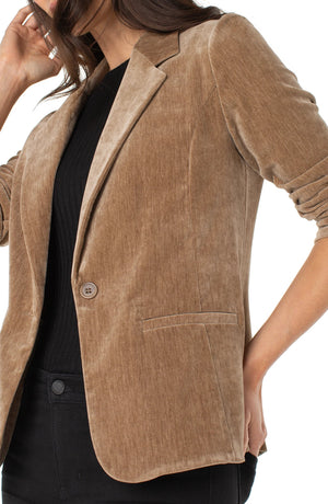 Velvet Fitted Blazer