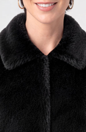 Collared Faux Fur Jacket