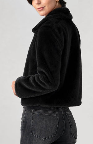Collared Faux Fur Jacket