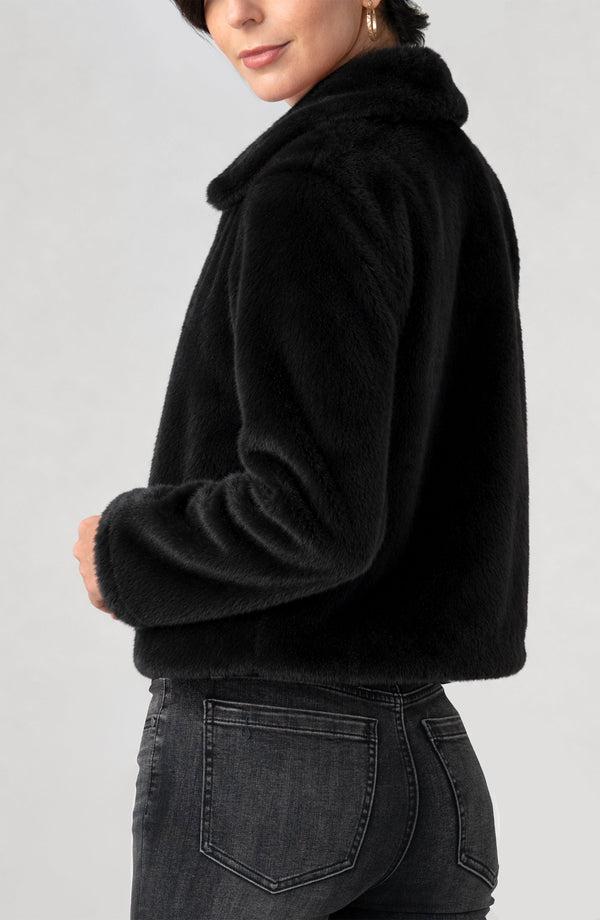 Collared Faux Fur Jacket
