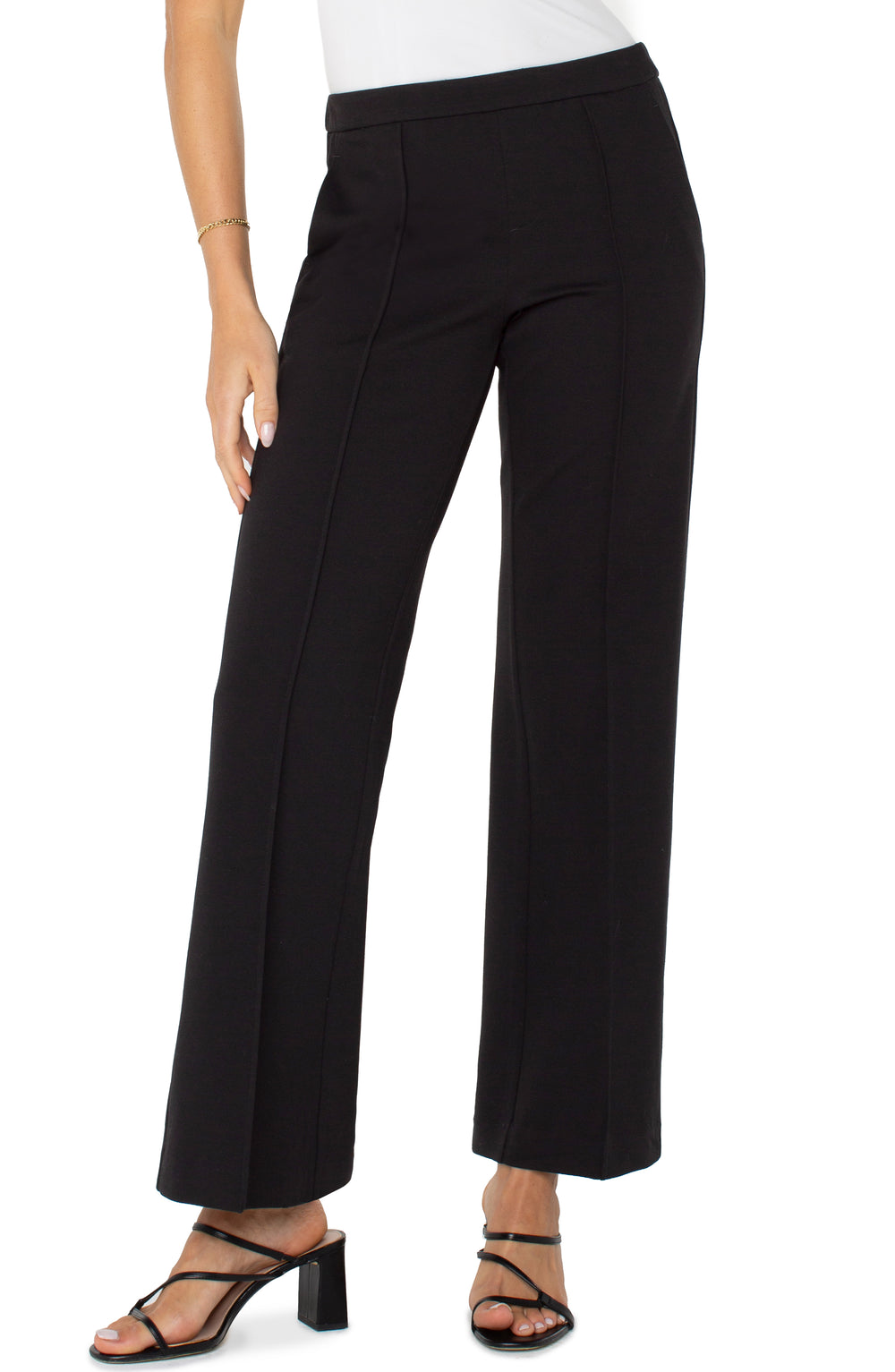 Pull On Wide Leg Trouser 31 ins - Black