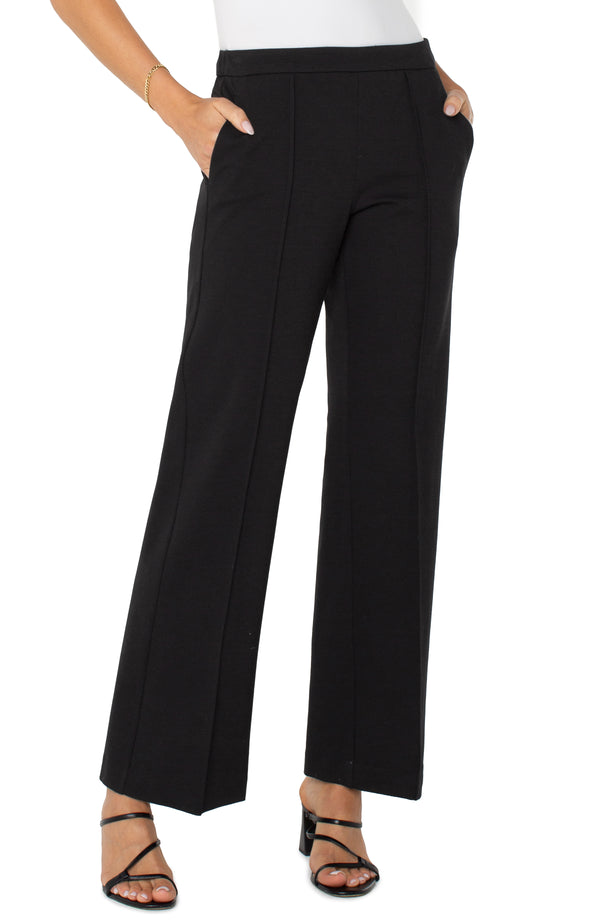 Pull On Wide Leg Trouser 31 ins - Black