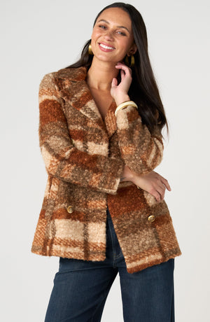 Double Breasted Boucle Peacoat