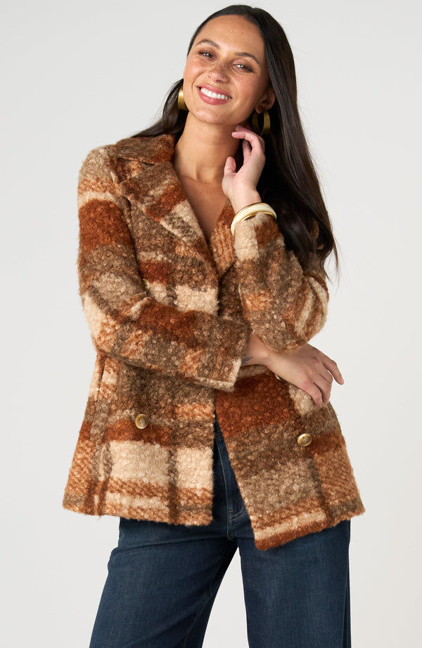 Double Breasted Boucle Peacoat