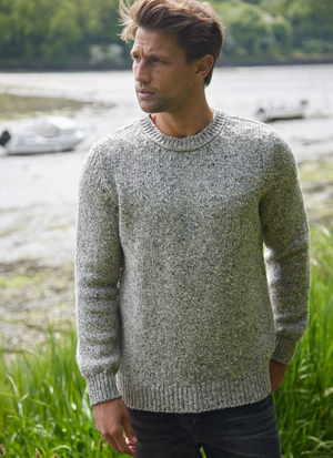 Donegal Wool Crew Neck Pullover