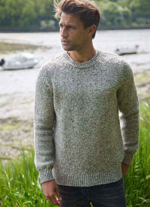 Donegal Wool Crew Neck Pullover