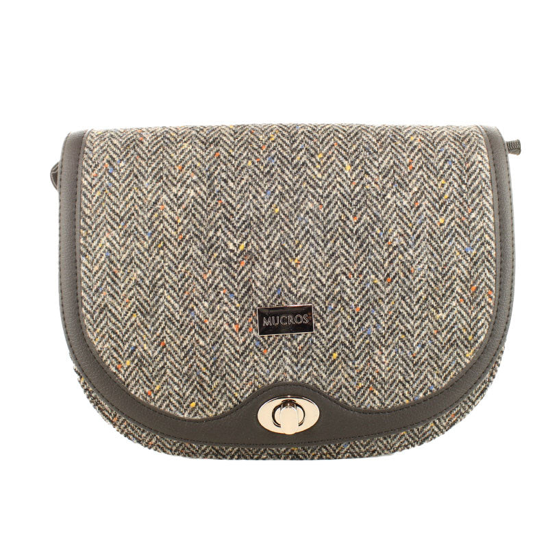 Erin Tweed Purse - Grey Herringbone