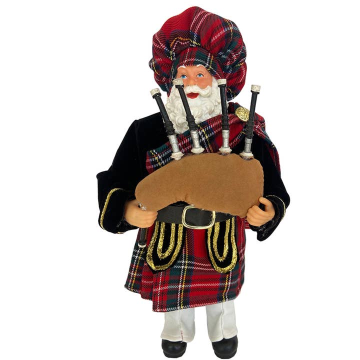 12" Scottish Piper Santa