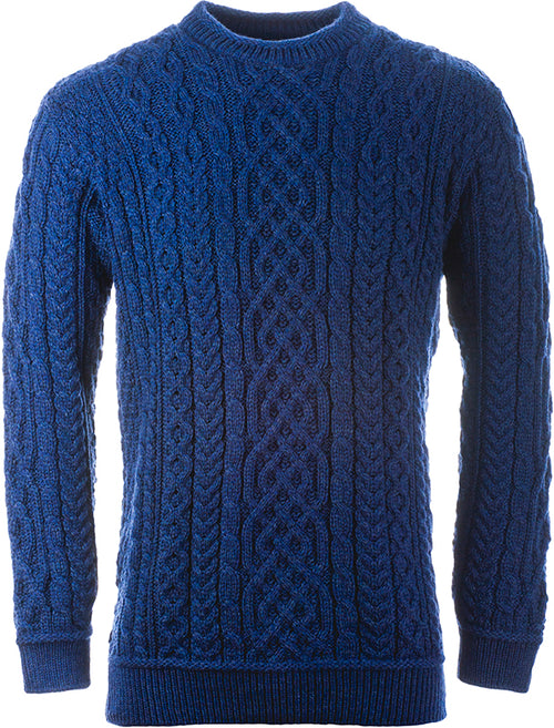 Inishturk Supersoft Aran Pullover - Ink Blue