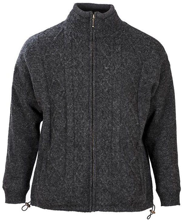 Farmleigh Lined Wool Mens Cardigan - Green