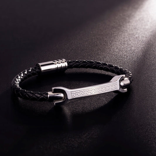 S50056 Men's Celtic Leather Bracelet