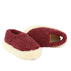 Cozy Irish Wool Slippers - Red