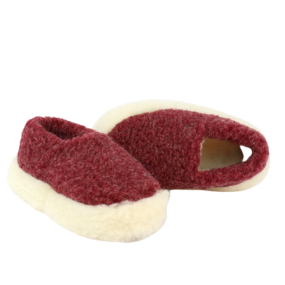 Cozy Irish Wool Slippers - Red