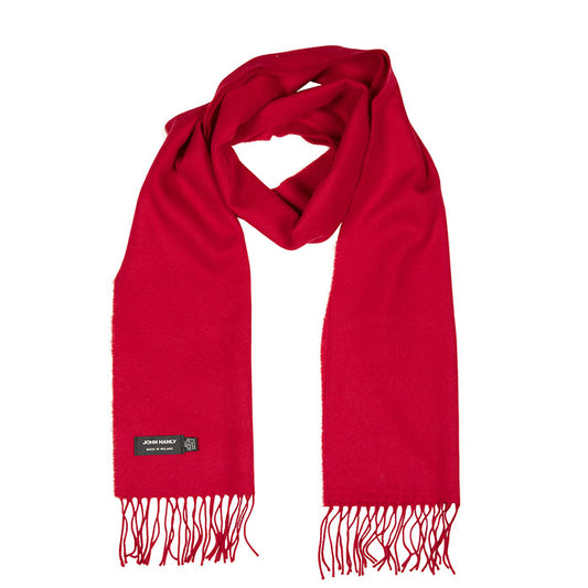 100% Merino Wool Scarf - Solid Red