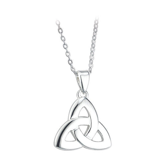 S45234 Rhodium Plated Trinity Knot Pendant