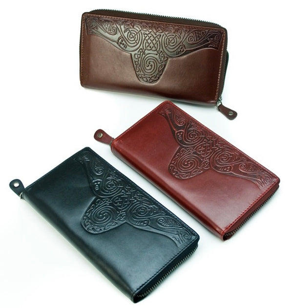 Roisin Celtic Leather Wallet - Black