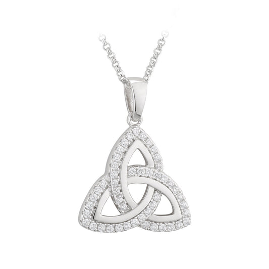 S46043 Cubic Zirconia Trinity Knot Pendant