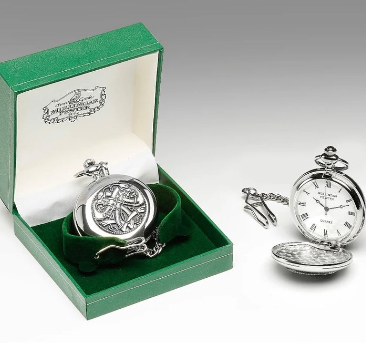 Pewter Quartz Pocket Watch