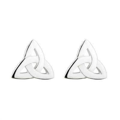 S3644 Sterling Silver Trinity Knot Post Earrings