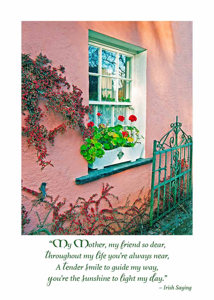 Irish Cottage Mother's Day Card