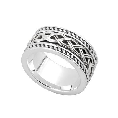 S21048 Sterling Silver Gents Celtic Knot Ring