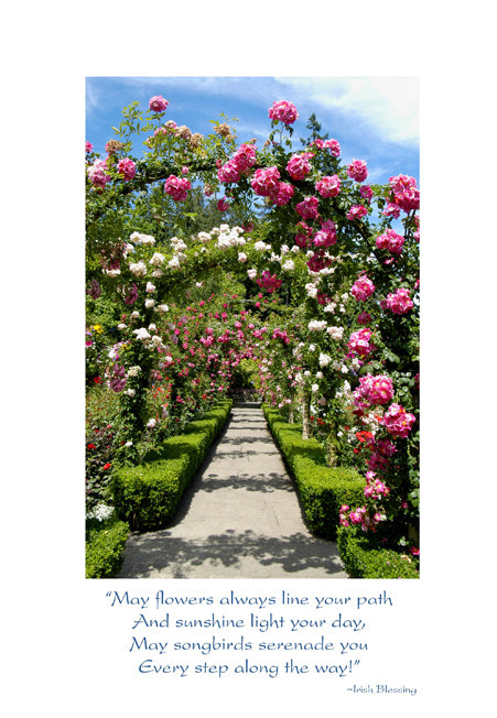 Floral Pathway Wedding Card